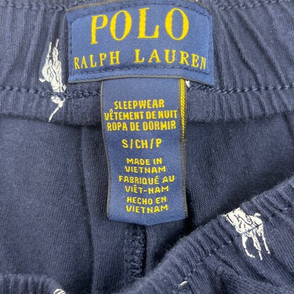 Lot of 2 Polo Ralph Lauren Mens S Navy Sleep Pants S 100% Cotton & Elastic Waist - Picture 5 of 7